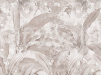 Dusty Mauve Tropical Botanical Leaf Wall Mural Wall Mural