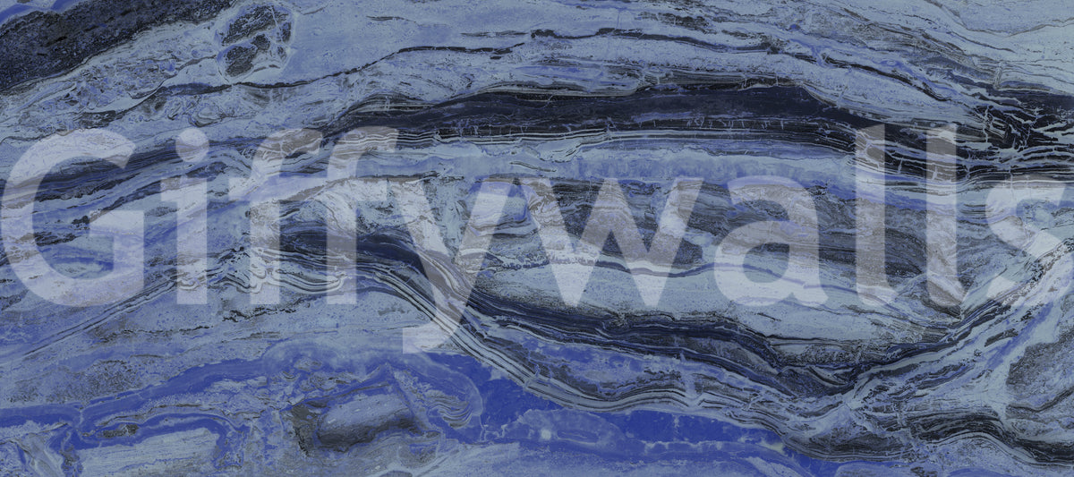 Midnight Blue Ethereal Marble Wall Mural