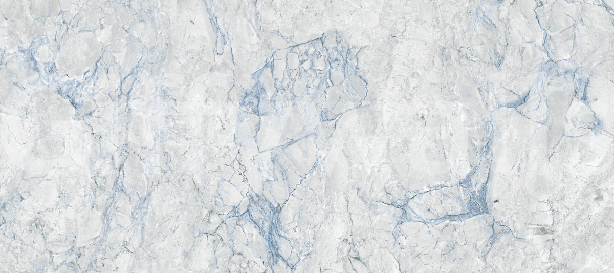 Ethereal Blue and White Marble Slab Wall Mural