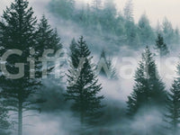 Misty Alpine Forest Serenity Wall Mural