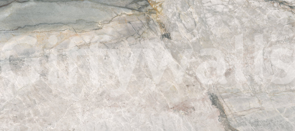 Natural Grey Stone Slab Pattern Wall Mural