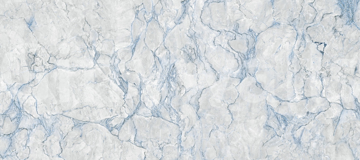 Cool Blue Marble Veining Wall Mural