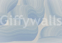 Cerulean Waves Abstract Wall Mural