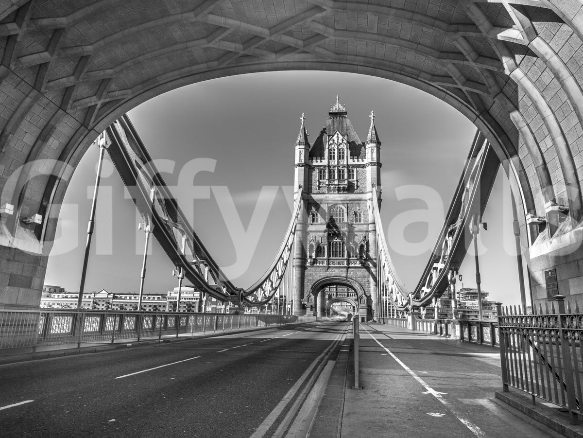 Gothic Architecture River Crossing Wall Mural