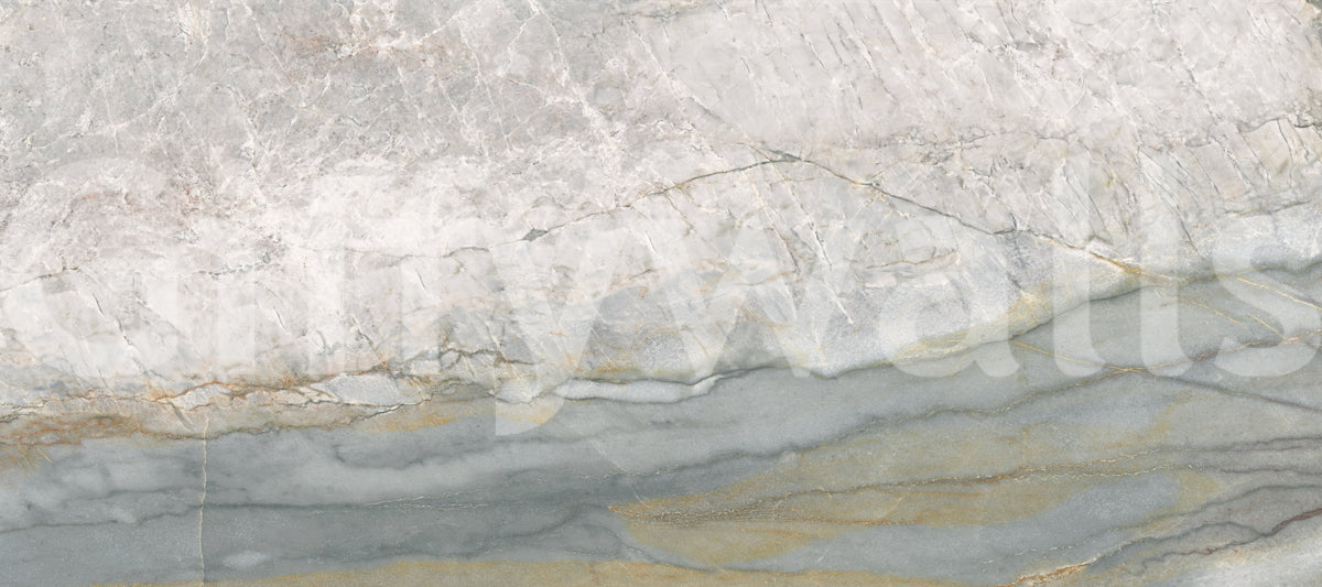 Serene Grey Veined Stone Wall Mural