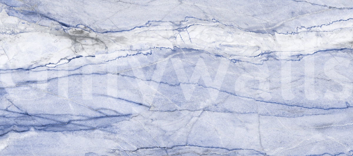 Azure Marble Vein Wall Mural