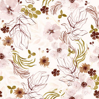 Pink Rustic Garden Watercolor Pattern Wallpaper⁠