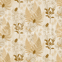 Alpine Botanical Silhouettes - Gold Wallpaper⁠