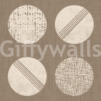 Warm Taupe Cream Circles Wallpaper Mid Century Wallpaper⁠