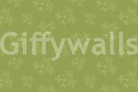 Sage Green Floral Outline Pattern Wallpaper⁠