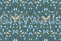 William Morris Blue Cherry Blossom Wallpaper