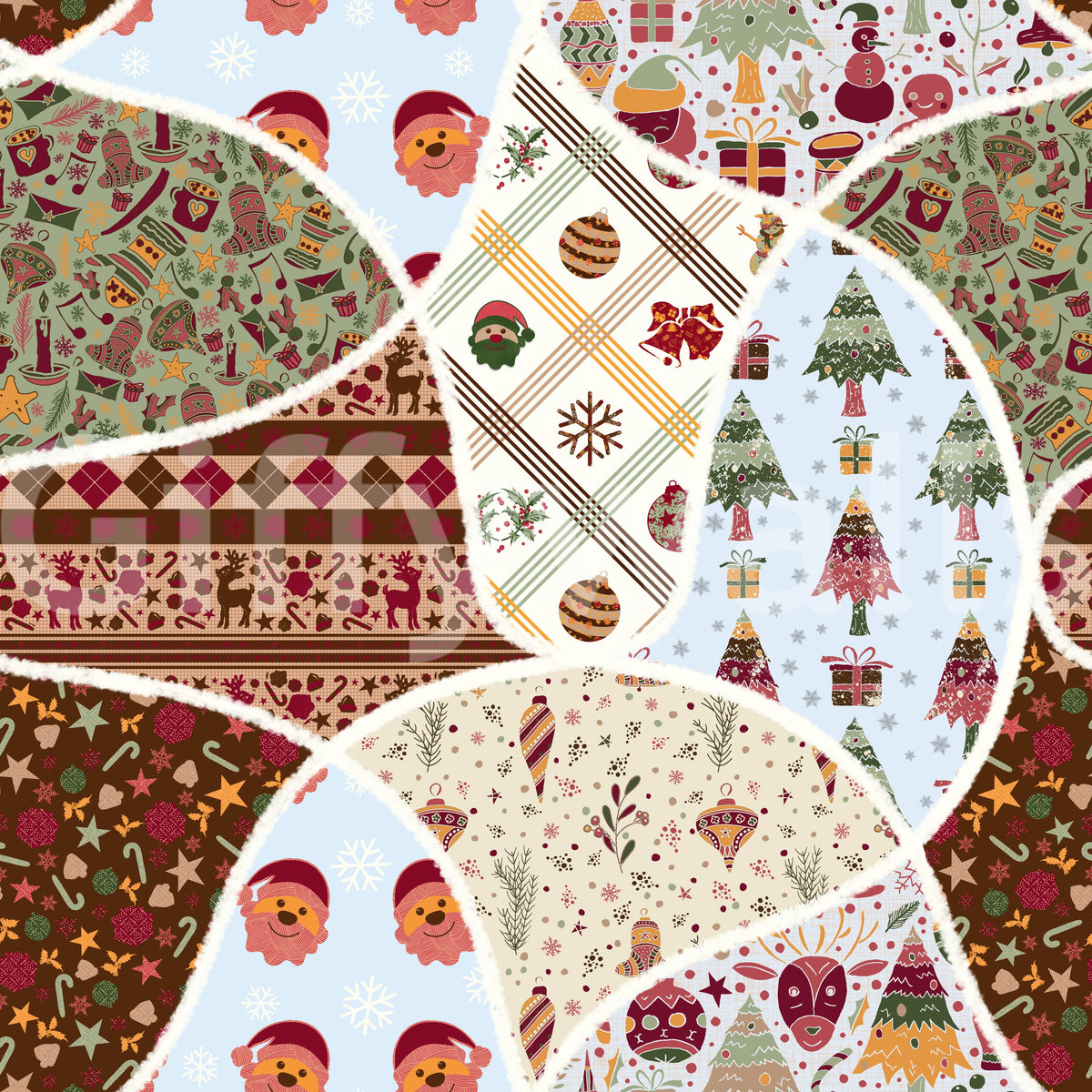 Nordic Noel Collage Wallpaper⁠