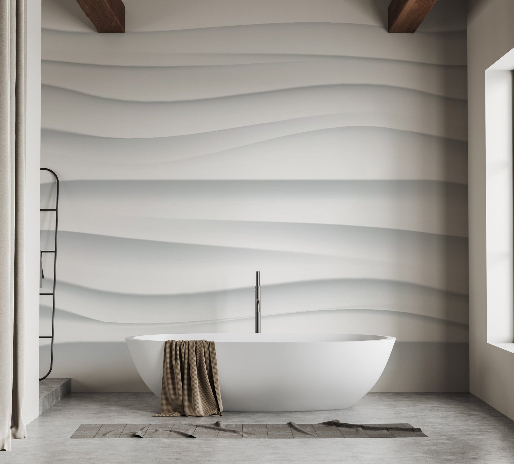 Refined wave wallpaper for sophisticated homes A687