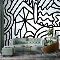 Soft wave pattern wallpaper for calm walls, GD2483