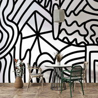 Subtle motion in modern wall mural design, GD2483