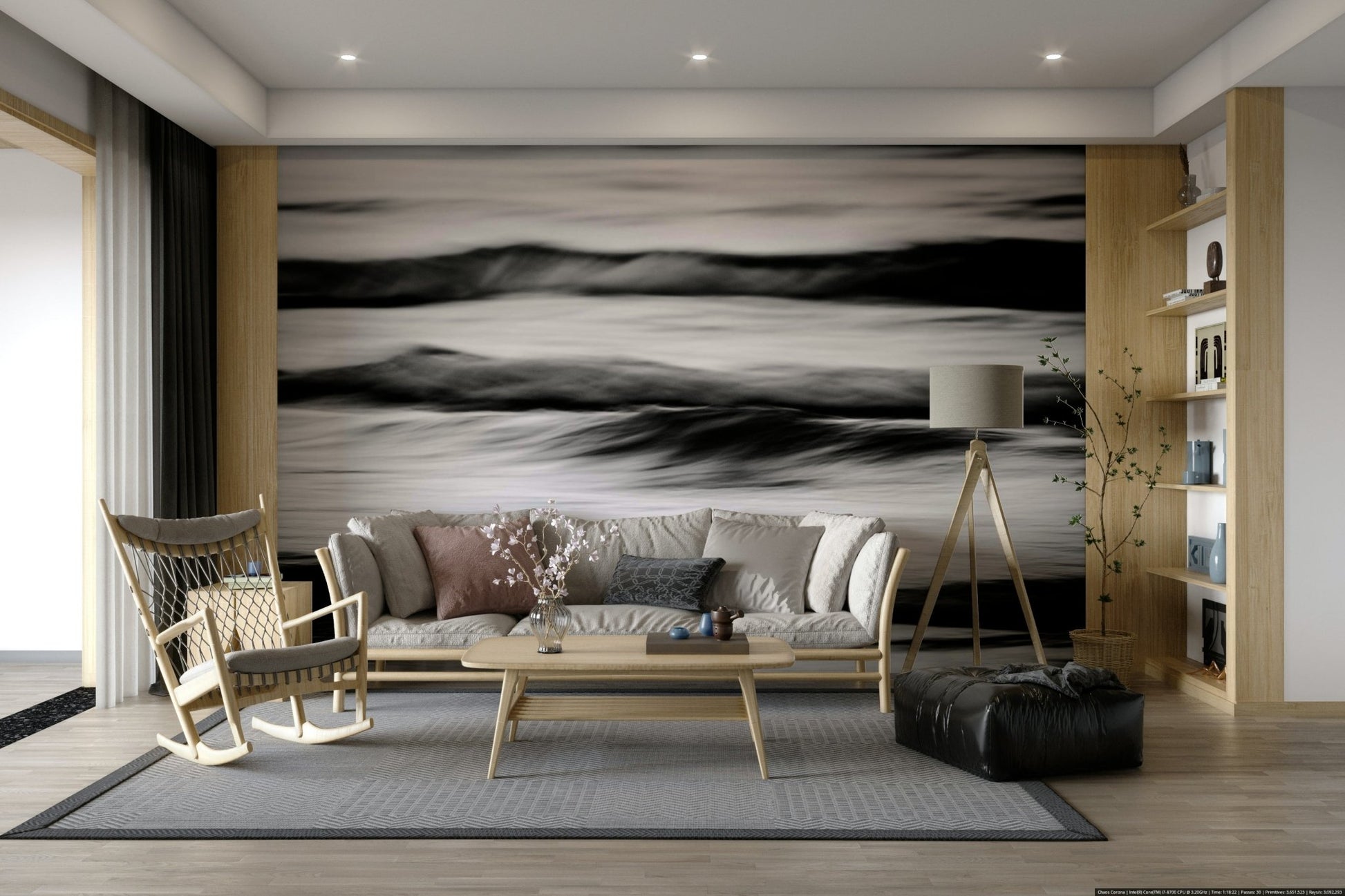 Waves II Wall Mural