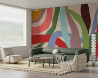 Waves of Joy Wall Mural as a bright feature wall wallpaper.