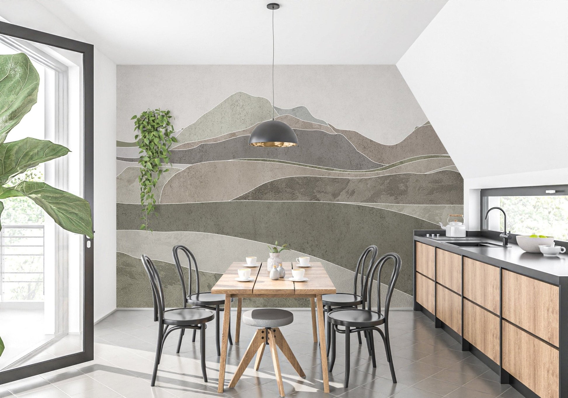 Peel-and-Stick Landscape Mural
 B181