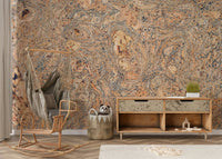 Picture of Wavy Patterned Cork Sheet Wall Mural
