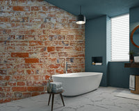 Classic weathered brick design for a timeless look.

