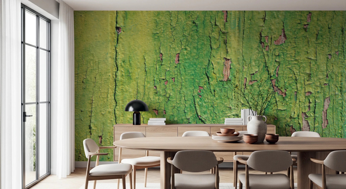 Weathered Green Wall Wall Mural