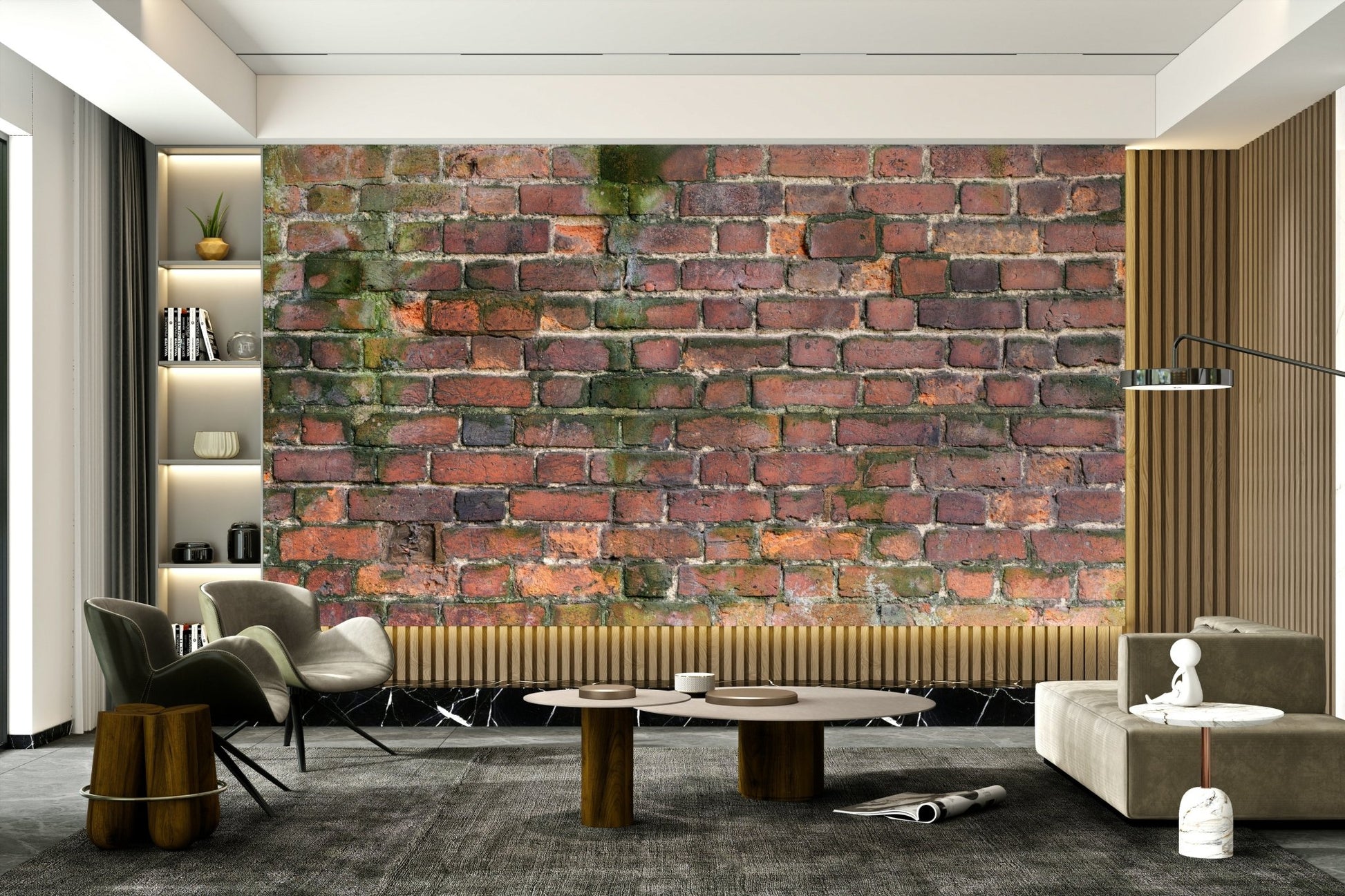 Realistic depiction of a distressed wall.

