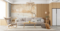 Aged beige render look in Weathered Walls Wall Mural with layered wear