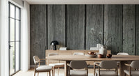 Farmhouse style Weathered Wood Panel Wall Mural, easy install wallpaper for walls.