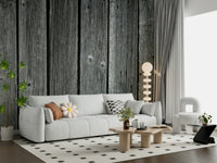 Gray distressed wood look Weathered Wood Panel Wall Mural for walls.