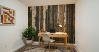Seamless pattern of the Weathered Wood mural showing the distressed plank detail.