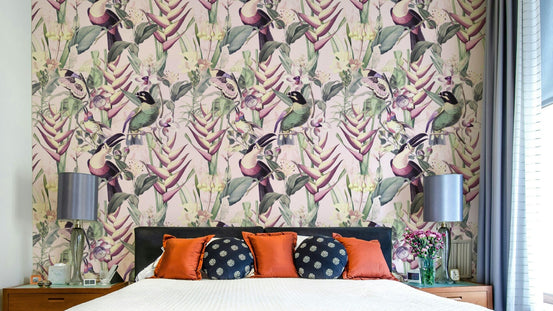 Vibrant jungle scene mural for bold accent walls, GD2187