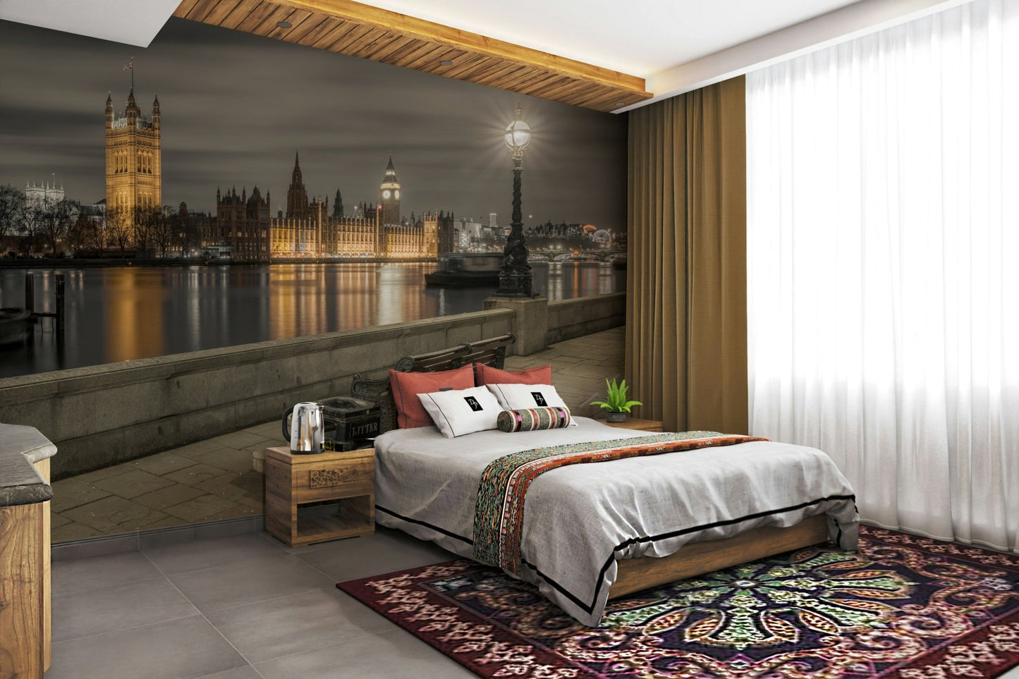 Westminster at Night Wall Mural