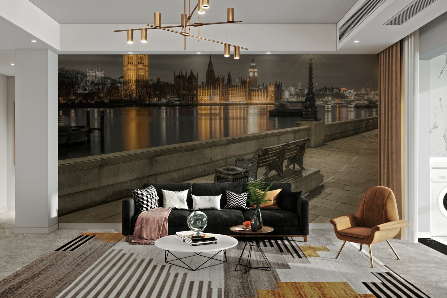 Westminster at Night Wall Mural