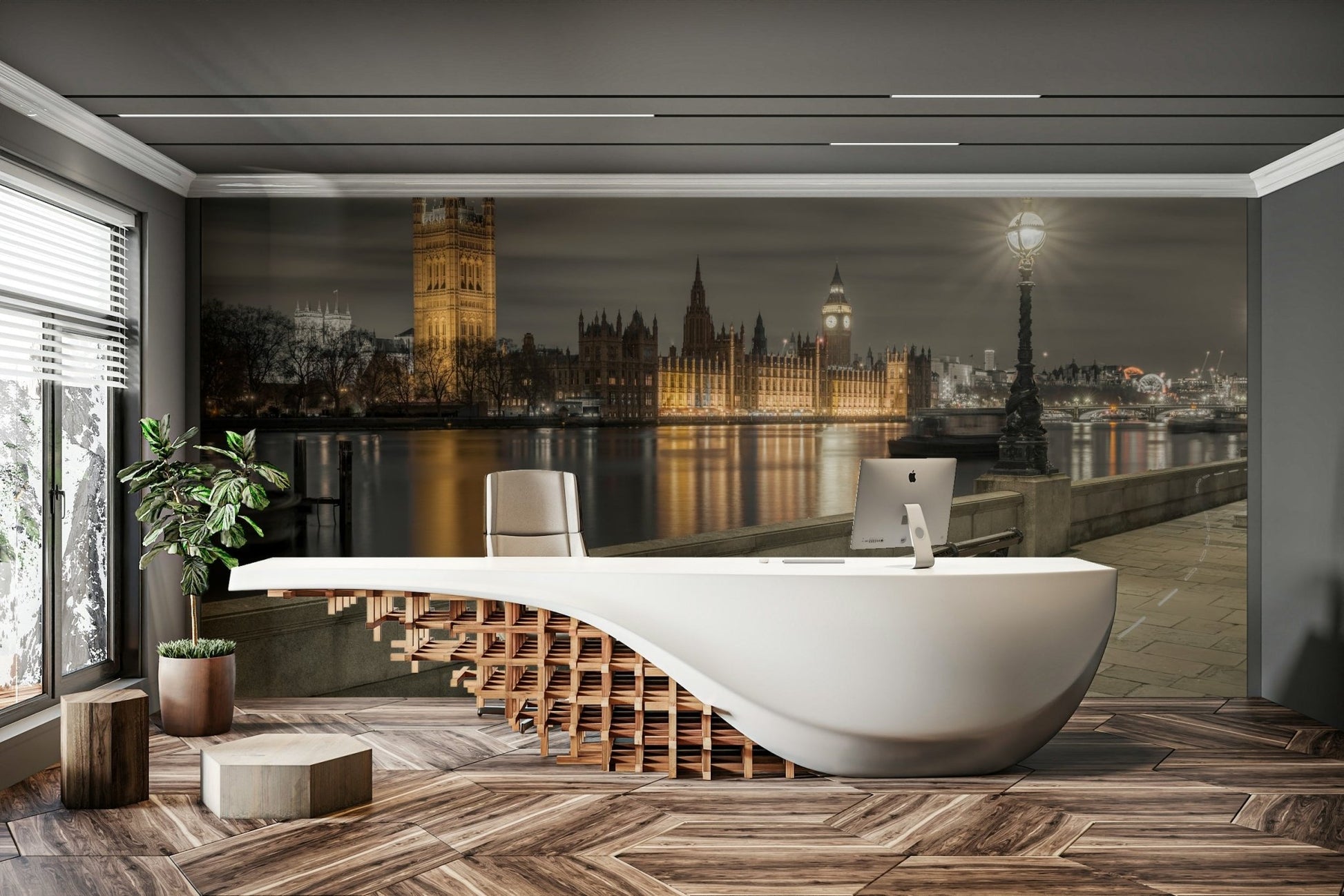 Westminster at Night Wall Mural