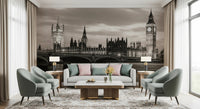 Urban London skyline mural for modern office