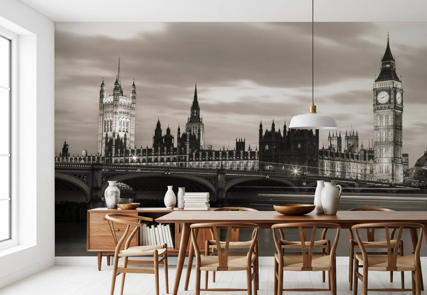 Westminster Bridge city wall mural for feature wall