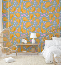 The colors are soft and cheerful tones like blue and green. GD3503

