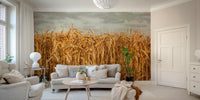 Scenic wheat landscape mural for home

