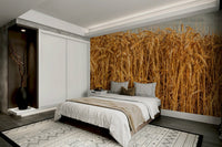 Wheat Field Expanses wall mural design

