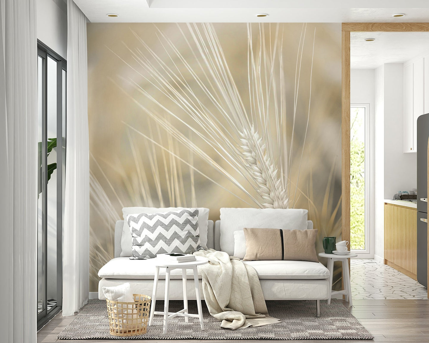 Farmhouse style mural wallpaper
