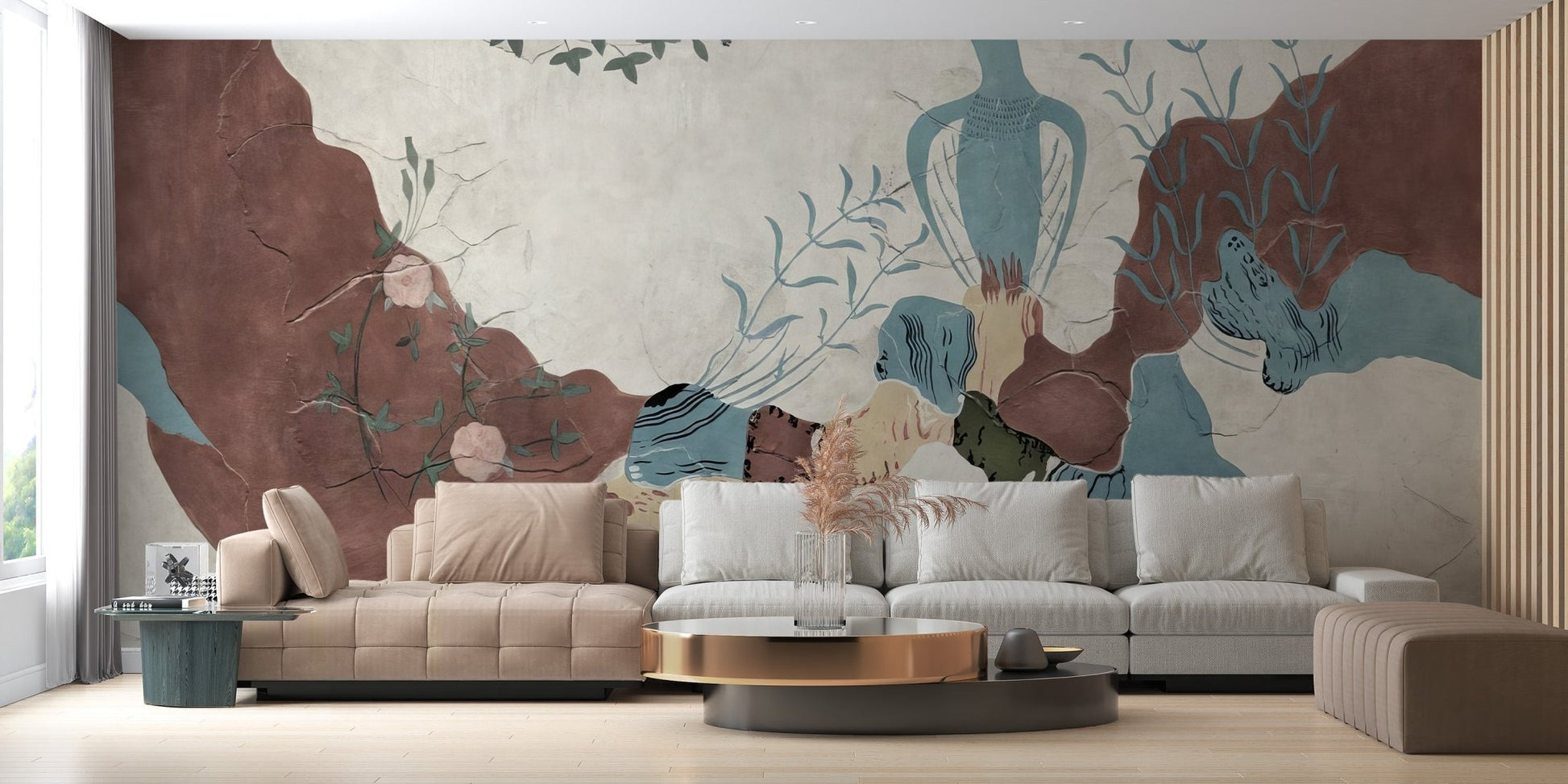 Whimsical bird paradise wallpaper for rooms C267