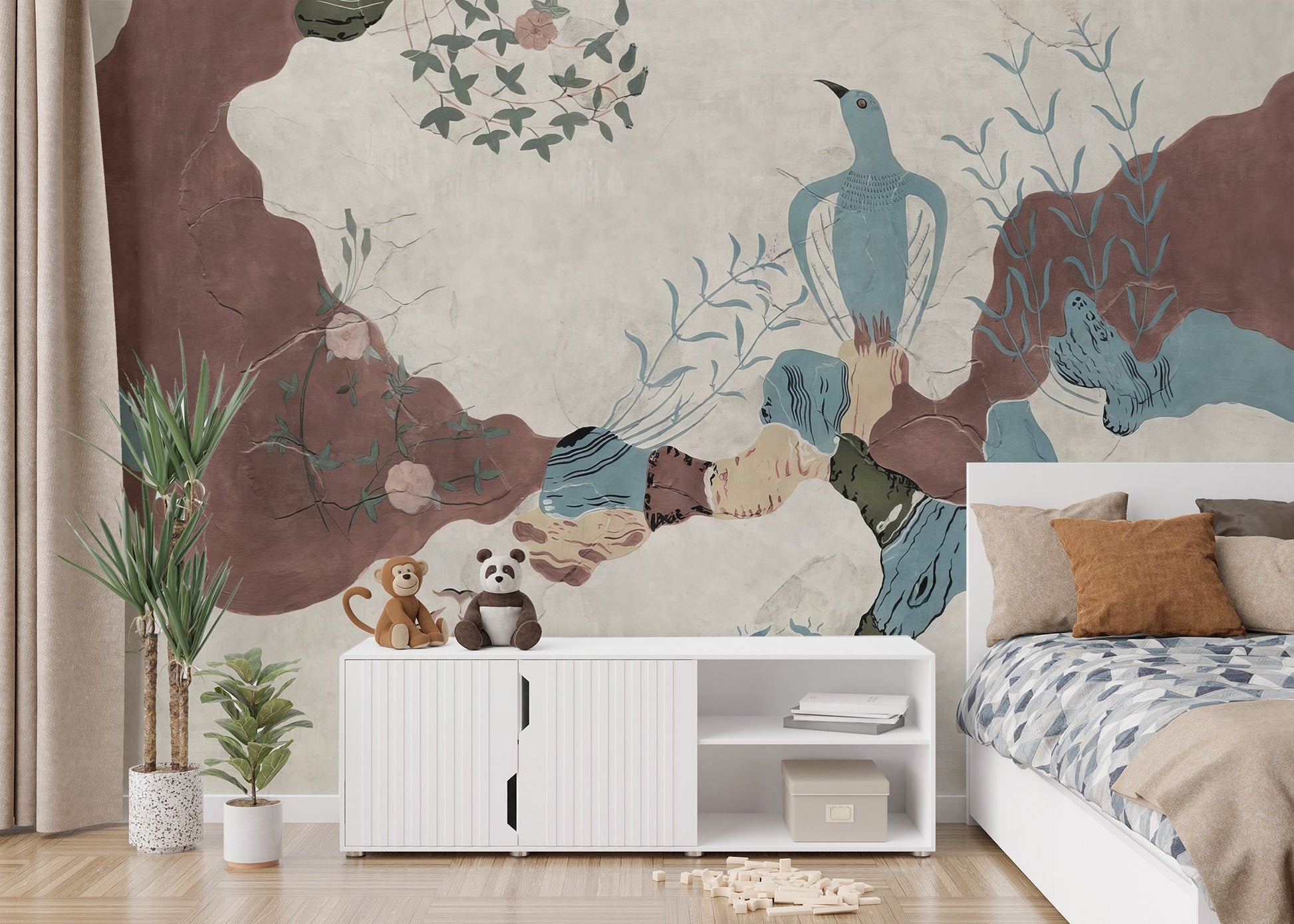 Whimsical Bird Paradise Wallpaper C267
