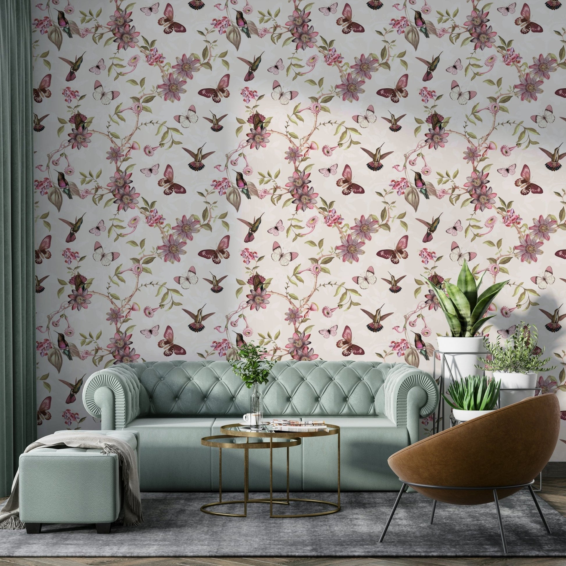 Lush botanical garden wallpaper for walls


