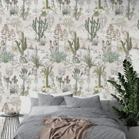 Transform rooms with enchanted cacti dreamland wallpaper design.