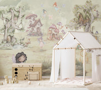 Fantasy forest wallpaper with fairies
