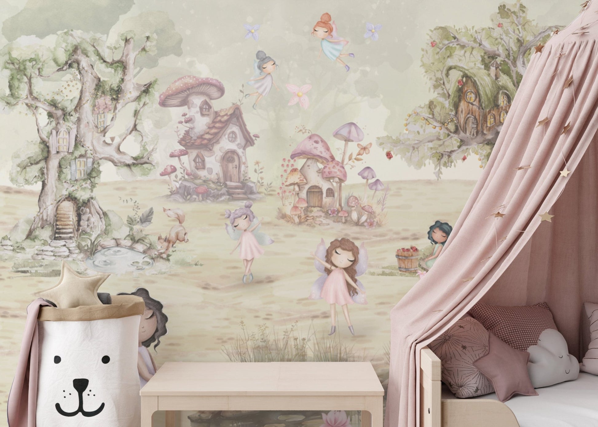 Enchanted fairy wallpaper for nursery
