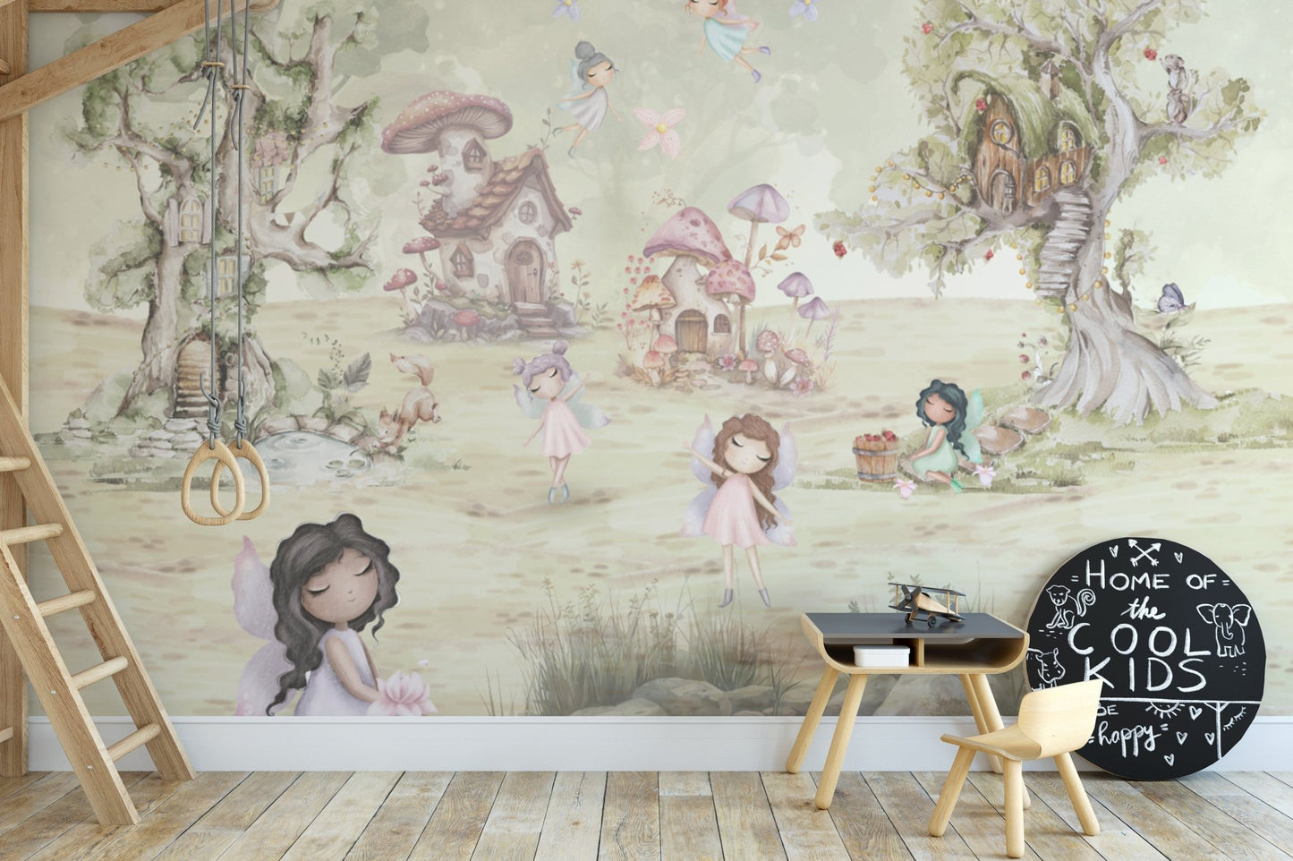 Whimsical forest wallpaper for walls