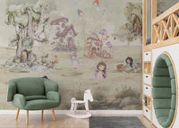 Fairy tale forest wallpaper decor
