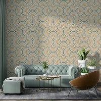 Whimsical Fan Pattern Wallpaper
