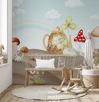 Nursery wallpaper with magical woodland theme
